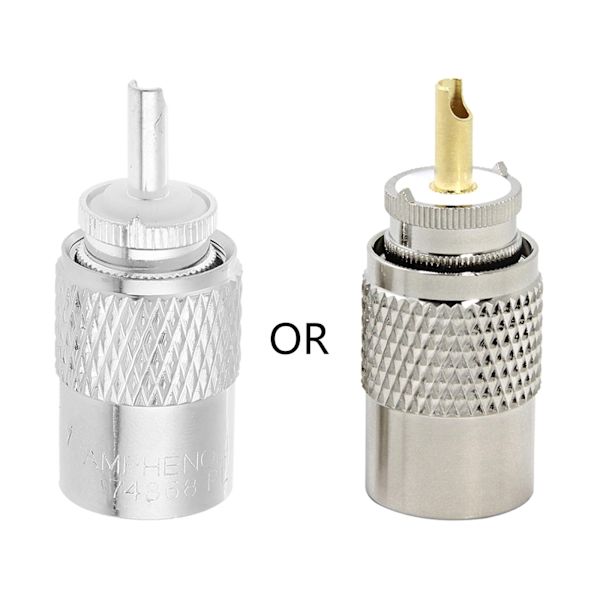 PL259 Hankontakt Krymp Koaxkontakt Adapter RF-kontakt för RG8X RG59 RG8 Koaxkabel Högkvalitativt Metallmaterial
