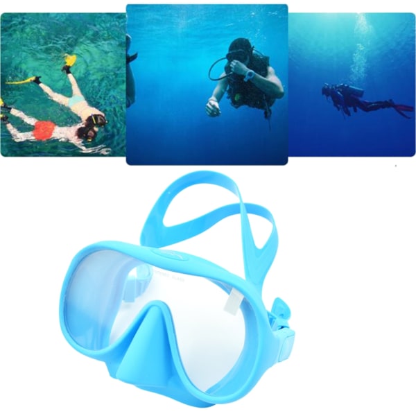 Dykmask Silikon Anti-dimma Snorkelglasögon Undervattensdykarglasögon Mask Simutrustning 5-färgad White