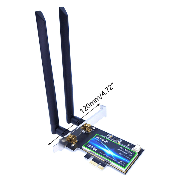 Stationär AC-7265 7265AC 802.11AC Dual Band 867Mbps BT 4.2 PCIe WIFI-kort Wifi för Intel 7265NGW för Linux/Win7/Win8/Win10