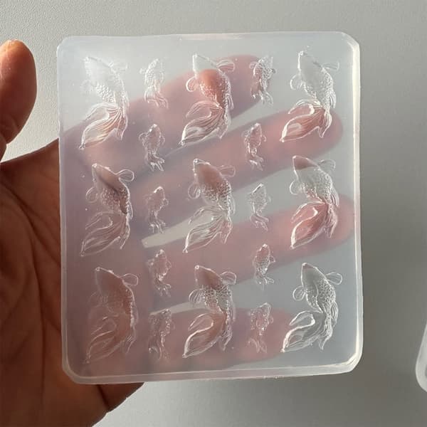 Guldfiskeformet tilbehør Form Håndlavet smykkeform Silikone Epoxyform