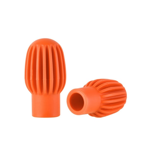 2 delar Drum Mute Drumstick Silent Tip Silent Drumstick Övningstips Mute Replacement Musikinstrumenttillbehör Orange