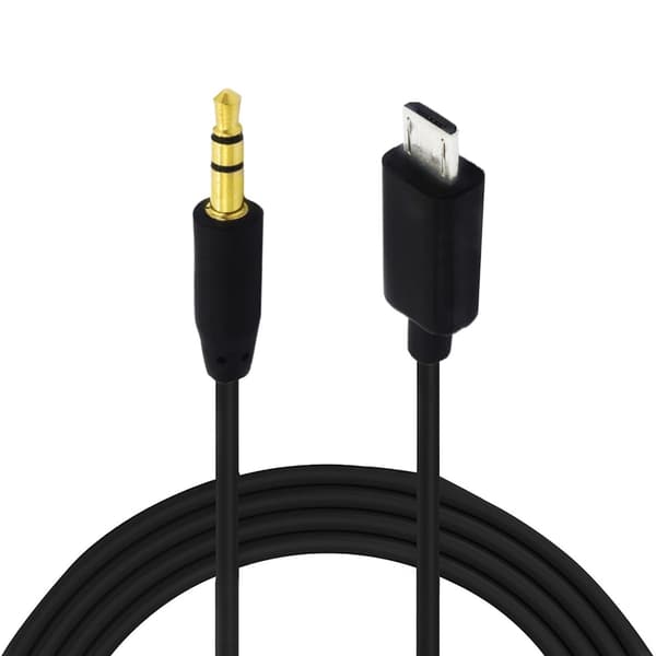 Micros USB til 3,5 mm hann lydbil Aux-kabel for tilkobling til bilsystemer