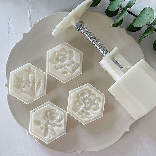 Midhöstmånen form DIY Hand Press Cookie Dessert Cutter Cookie Stämplar