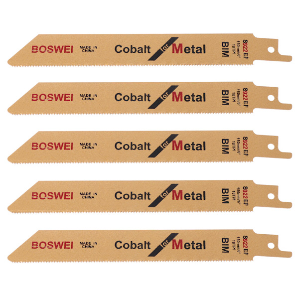 5 stk. S922EF 152mm 6 \" BIM Bajonetsavklinger Sæt Fleksible Til Metal