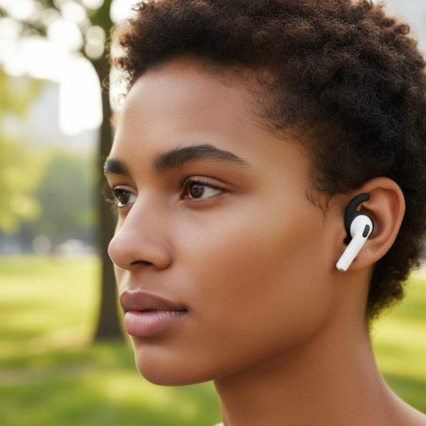 Ørepropper for 4 Øretelefoner Erstatning Ørepropper Ørehette Øreplugg Black 1 pair