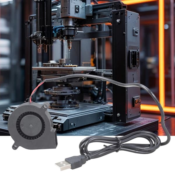Plast 50mm Fläkt 5V USB Kylfläkt För Datorutrustning Ersättning