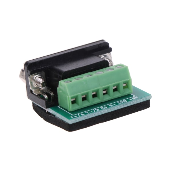 D-Sub 9-stifts lödlösa kontakter DB9 RS232 seriell till terminal hona hane Adapterkontakt Breakout Board Svart+grön C