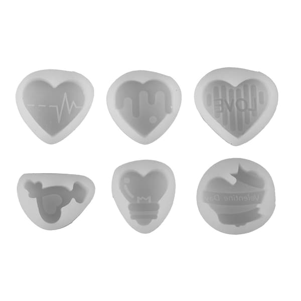 Valentins Hjerte Silikoneform Duftlysform DIY Bordpyntform D