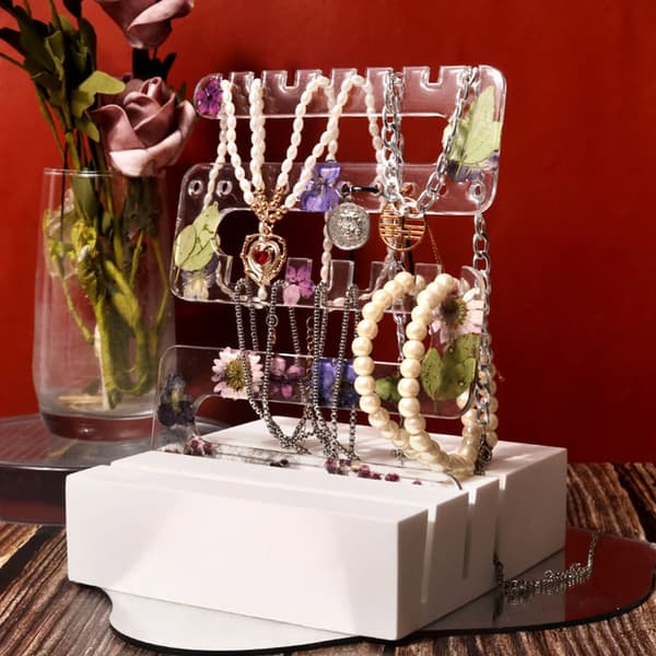 Molds Örhängen Organizer Smycken Display Stativ Form Molds Makeup Display Form för DIY Gjuthantverk null - A