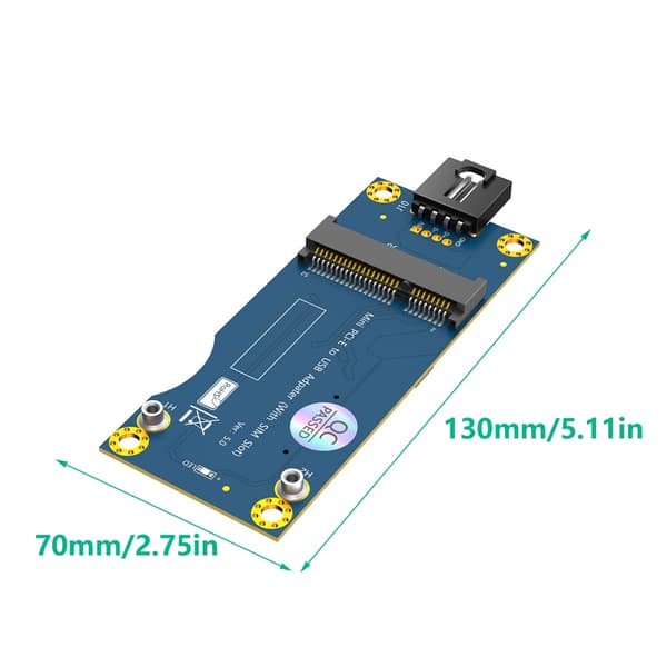 Mini PCIE til USB Adapter med Kortslot til WWAN/LTE Modul Adapterkort