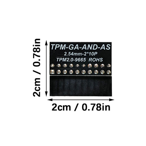 TPM1.2 Sikkerhetsmodul 20Pin LPC Datamaskinadapter Erstatning for Forbedringer