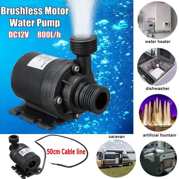 DC12V Borstlös Motor Dränkbar Pump DC24V 13L/min Duschförstärkningspump D