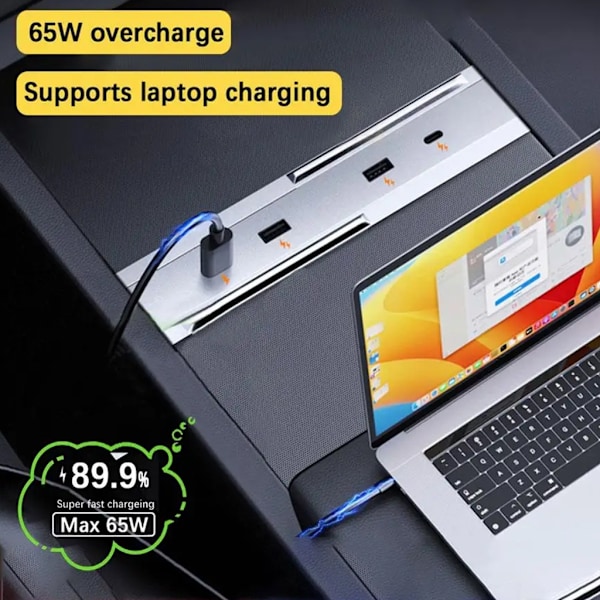Autolle 3+ Auton USB-keskitin Telakointiasema Laajennus Shunt Keskikonsolin Sovitin