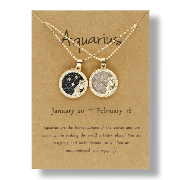 2st 12 Constellation Mynt Kedja Kort Halsband Dag Natt Choker Halsband Par Jubileum Vänskap Smycken Present null - 8 Virgo