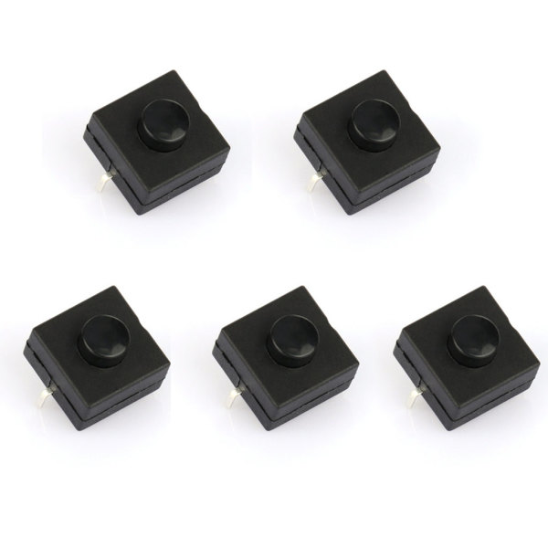 5st Multi typer Slitstark Ficklampa Switch Tryckknapp Lampa Knapp Switch Mini Miljöskyddsbrytare Switch Spärr 8