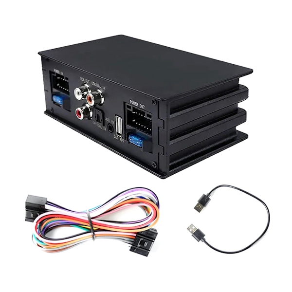 4x50W Signalprocessor med 16-stiftskabel Bilförstärkare