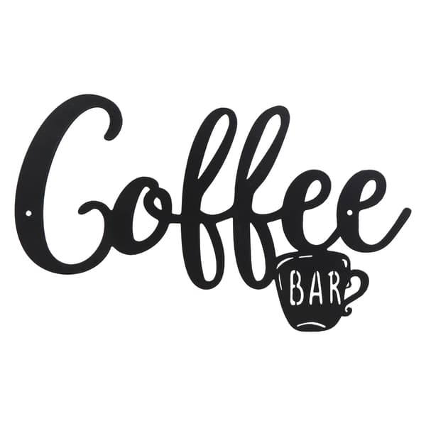 Metall Kaffe Bar Skylt Väggkonst Dekorativ Prydnad Modell för Sovsal Restaurang Sovrum Dekoration