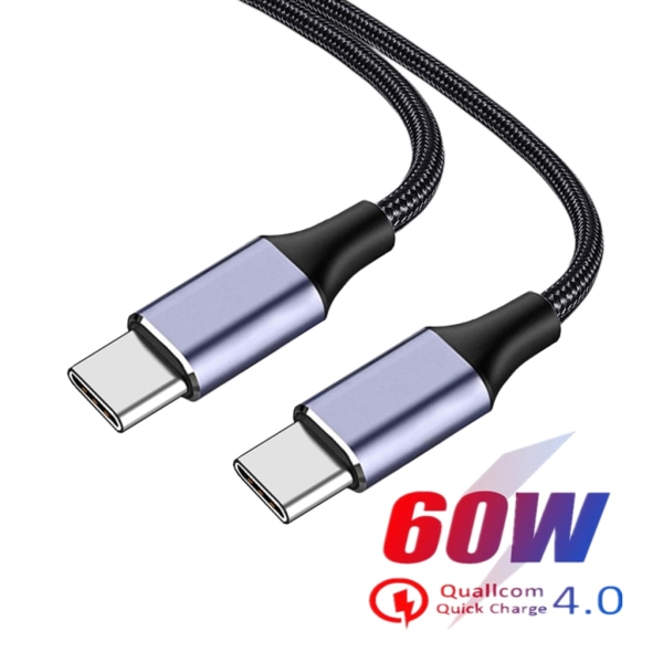 USB-C-kabel för telefon 15/15 Plus/15Pro/15ProMax Mobiltelefon Tablet PD 60W Snabbladdning Nylon flätad typ C-kabel 3m