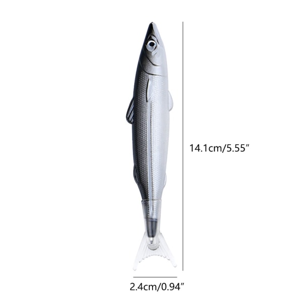 Förpackning med 6 Fiskpenna Kulspetspennor Nyhet Fiskepenna 0,5 mm Realistisk dekoration Fest gynnar Halloween julklappar