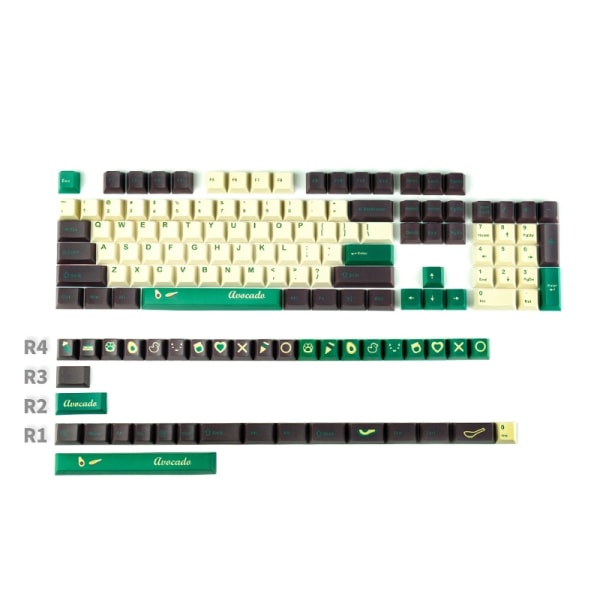 141 stk. Avocado Keycap Cherry Profil Dye-Sub Personlige PBT Keycaps til Mekanisk Tastatur GK61 64 84 96 Layout