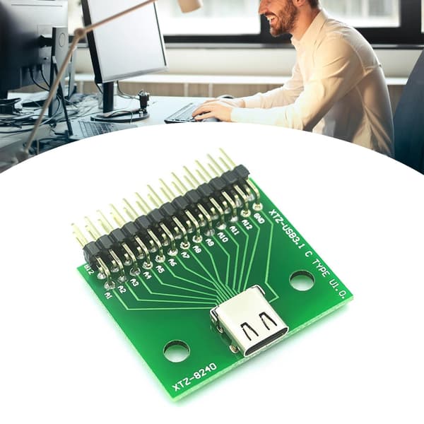 USB 3.1 Typ C Hona Testkort PCB Adapterkontakt Med Stiftlist