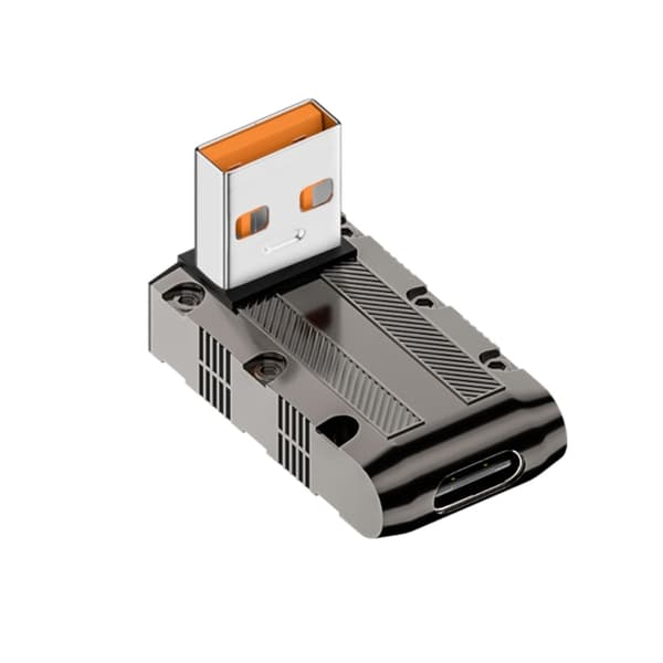 90 Graders USB til USB C Adapter 10Gbps USB C Hun til USB Han Adapter Super Hurtig Data Synkronisering 120W Hurtig Opladningsadapter