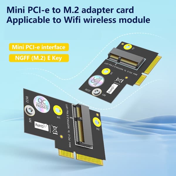 AX210-sovitin tukee 2230 Mini PCIE - M.2 NGFF -muunninta WiFi-korteille