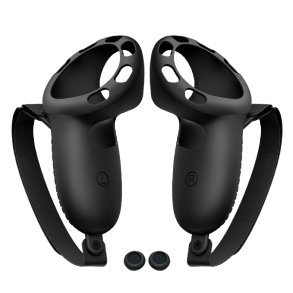 Nytt VR-tillbehör Cover för Meta Quest 3 VR Touch Controller Cover Skin Handtag Grep med knog Black