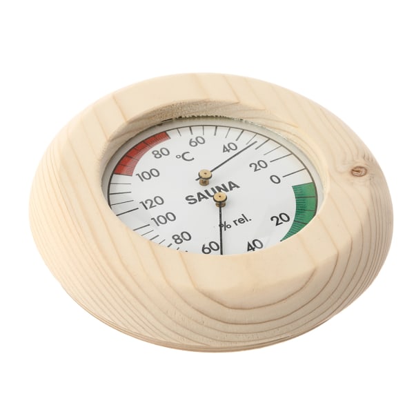 Trätermometer och hygrometer Bastuhygrotermograf Inomhusluftfuktighet Temperaturmätning Basturumsutrustning