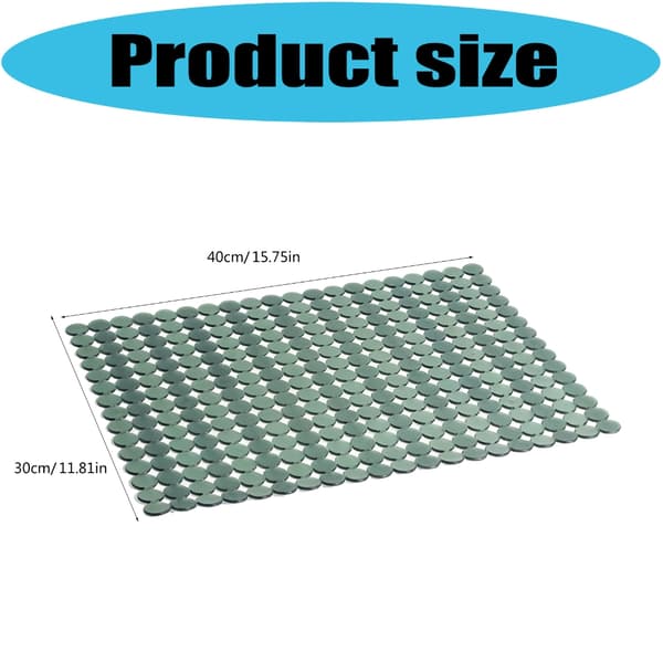 Flexibel PVC-diskho för kök, anpassningsbar storlek, slitstarka mattor solid. black