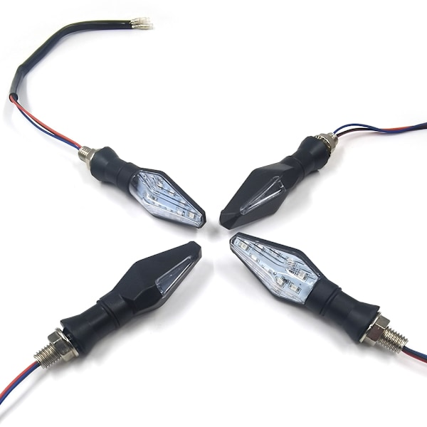 4x Motorsykkel Blinklys 12V 12LED Tofarget Blinklys Vanntett