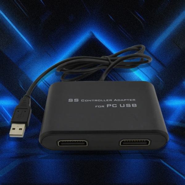 Game Controller Adapter Controller Adapter Converter för PC Double Port Gamepad Converter