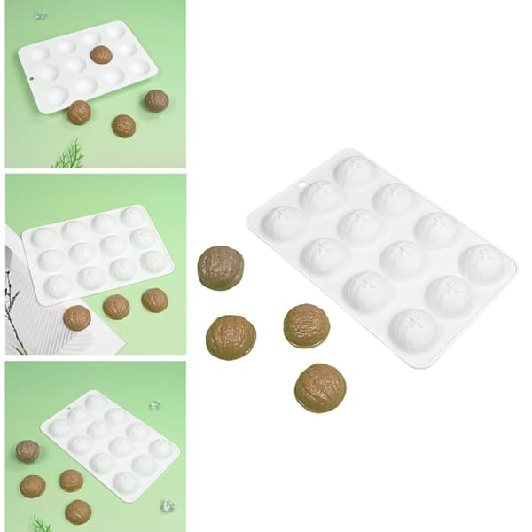 12 Huls Silikone Forme til Nøddeformede Godbidder til Chokolade Cookies og Fedtbomber