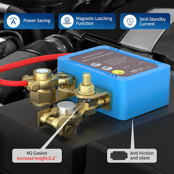 12V 240A Automatisk Strömbrytare Fjärrbatterifrånkopplingsbrytare