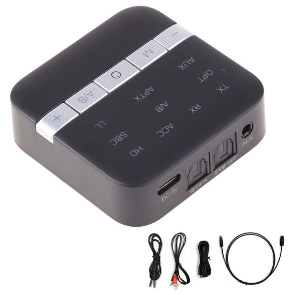 Låg Latens 3.5mm Bluetooth-kompatibel 5.0 Adapter Bluetooth-kompatibel Sändare Mottagare Lång Räckvidd Kompakt Mini