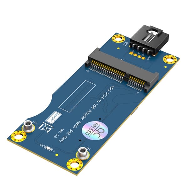 Mini PCIE til USB Adapter med Kortslot til WWAN/LTE Modul Adapterkort