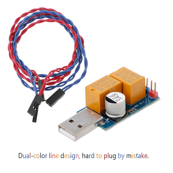 Mining USB Watch-Dog Crash 24H obevakad automatisk omstart Double Relay Timer Omstart för PC Gaming Server Miner