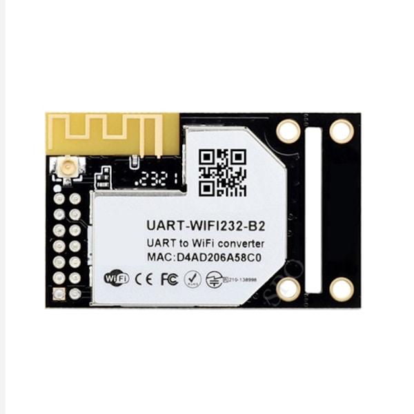 UART til WiFi og Ethernet Seriell Server Industriell Kvalitet WiFi Modul 802.11b/g/n Modul Kort med IPX 2.4G 2DB Antenne