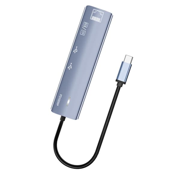USB Type C til adaptere 8K 60Hz 7 funktioner til strømforsyning 100W