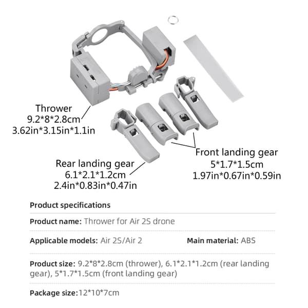 Luftkaster Drop Device Kit til AIR 2S/AIR 2 Transport Dropper System