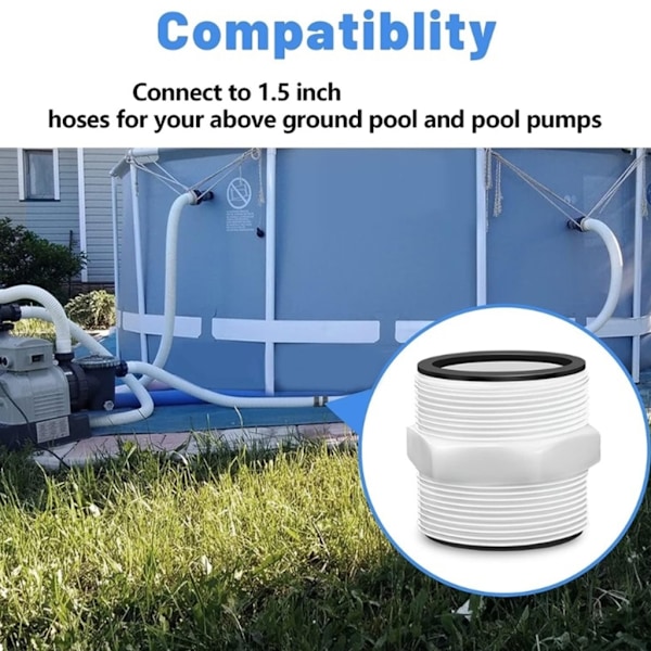 Flexibelt slangfäste för pool, slangadapter, rörkopplingar för pool