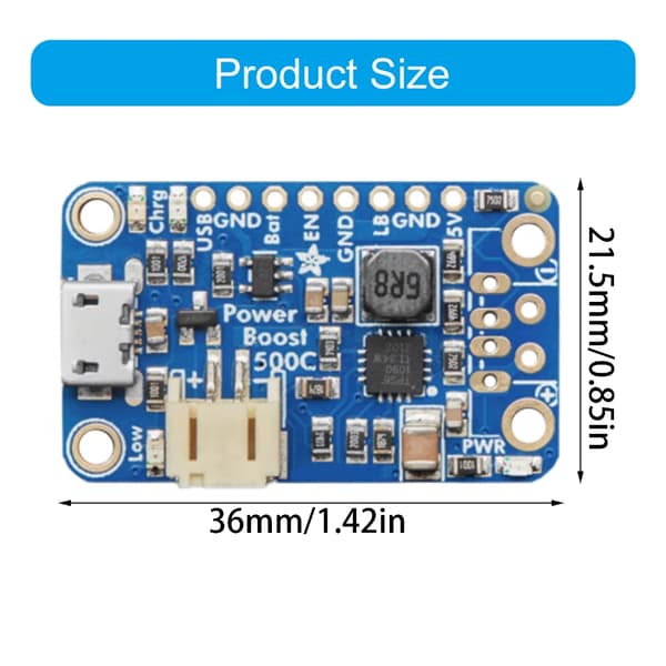 Uppgraderingar PowerBoost 500 Laddare Liten 5V USB Boost med 500mA+ Ström