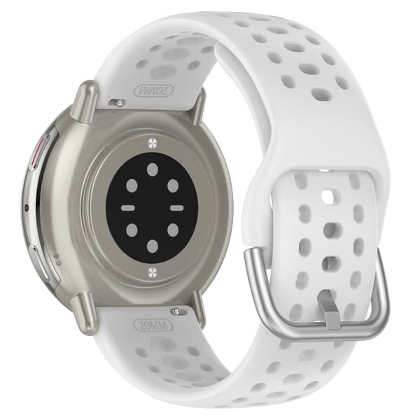 Pustende fleksible armbånd håndleddsstropper belte for Active 2 silikonklokkereim White