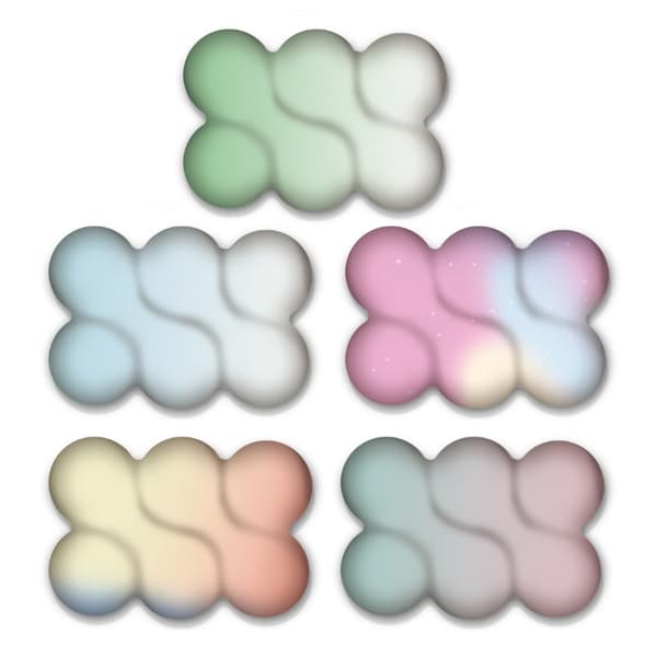 Håndleddsstøtte Minneskum Tastatur Musematte Ergonomisk Skyform Musematte Green white gradient