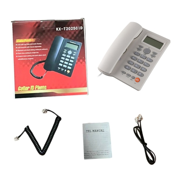 Uppringare Display Telefon Handsfree samtal Fast telefon med sladd Fast telefon för hemmakontor Hotell KX-T2025 Black
