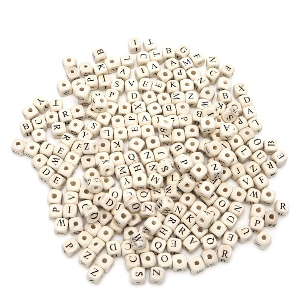 100 stk./lot Træfarve Dreadlocks Hårring Hårfletning Beige Firkantede Perler Hårfletning Dreadlock Perler Manchetter Clips