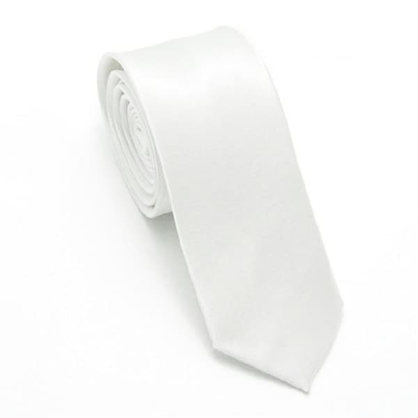 Herre Blank Sublimering Slips Ensfarget Hvit DIY Varmeoverføring Polyester Slips