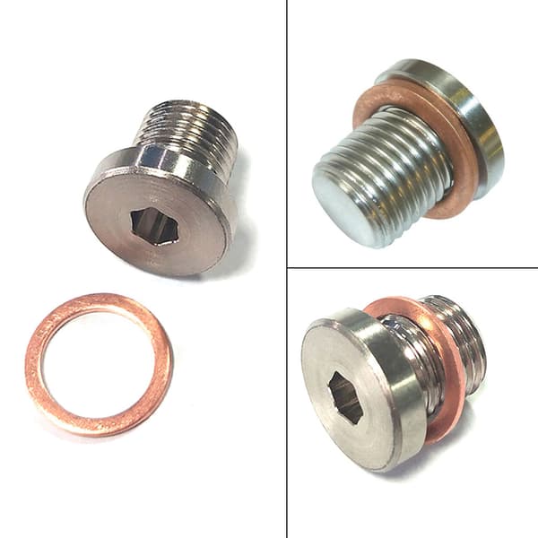 O2 Sensor Bung Propper Rustfrit Stål M12x1.25 Ilt Bredbånds Bung Prop Hex til