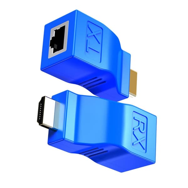 HDMIs - RJ45 -jatkoadapteri teräväpiirto videon suoratoistoon