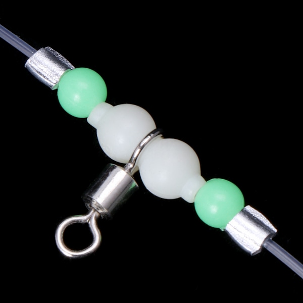 1 grupp fiskeredskap Linje svänger Night Luminous Beads Pins Rolling Connector 130